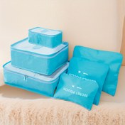 Resim 6 Parça Seyahat Organizatör Seti - Dayanıklı Polyester Paketleme Küpü, Giysi, İç Çamaşırı ve Aksesuarlar için - İş Seyahati ve Valiz Düzenlemesi için Mükemmel 