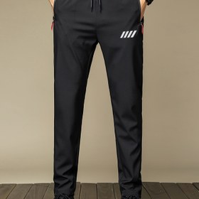 Resim Erkekler için Hafif Atletik Günlük Pantolonlar Fermuarlı Cepli - Düz Gri, Polyester, Rahat ve Çok Yönlü, Erkeklere Mükemmel Hediye, Günlük Giyim Pantolonları | Pürüzsüz Dokulu Pantolonlar | Polyester Pantolon 