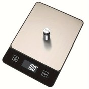 Resim 1 Hassas Dijital Mutfak Terazisi 10 kg / 22 lb - Kolay temizlenebilir paslanmaz çelik, pişirme ve fırın için uygun, 1 gram hassasiyetli ölçüm, LCD ekran, tara fonksiyonu, şarj edilemeyen 2*AAA pil (piller dahil değildir) 
