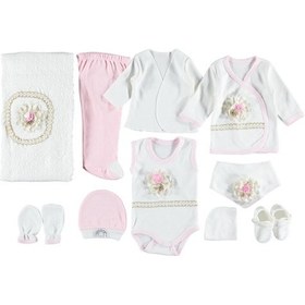 Resim Mdm Su Taşi Nakişli 10'lu Kiz Zibin Seti Hastane Çikişi Pembe 