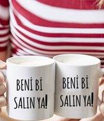 Resim Procity Beni Bi Salın Ya Esprili Ikili Beyaz Kupa Bardak 