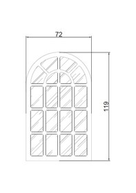 Resim 120x75 Dekoratif Siyah Ayna 