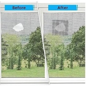 Resim Sineklik Tülü Tamir Bandı Yırtık Kopmuş Delik Fiber Tül Yapıştırma Siyah 48 mm x 2 Metre 