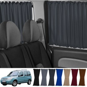 Resim Oto Pandami Citroen Berlingo 1.nesil 1996-2009 Uyumlu Füme Raylı Oto Perde Takımı 