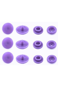 Resim SeraSelin 100 Adet Plastik Çıtçıt Eflatun Çıtçıt T5=12,4 mm DİKİŞSİZ Kolay Takılır Eflatun Çıt Çıt Seti 