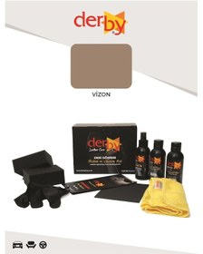 Resim Derby Vizon Deri Döşeme Ve Direksiyon Boyama 3 Lü Set 