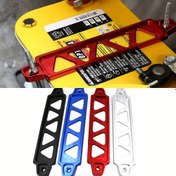 Resim JDM Alüminyum Alaşımlı Araba Akü Kayışı Sabitleme Braketi, Akü Kayışı Braketi, 19cm Üçgen Sabitleme Braketi, Araba Modifikasyonu Akü Braketi 