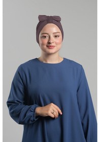 Resim Hürrem Bone Vizon Pratik Hazır Geçmeli Fiyonklu Bone Sandy Çift Taraflı Çapraz 3007b 10 Vizon 