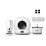 Resim Xenon Smart Akıllı Kamerasız Kedi Tuvaleti Çelik Kaseli 5 LT Mama Kabı Akıllı Su Pınarı ve Filtre 4'lü Pet Seti 