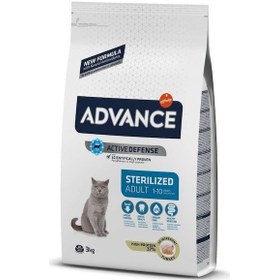 Resim Advance Sterilised Hindi Etli Kısırlaştırılmış Yetişkin Kedi Maması 3 KG 