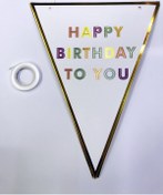 Resim Parti Malzemeleri Happy Birthday To You Flama Bayrak Süs 001 