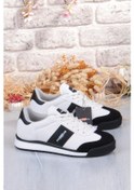 Resim M.p 252 6103 Rahat Sneaker Erkek Ayakkabı Beyaz - Siyah 