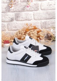 Resim M.p 252 6103 Rahat Sneaker Erkek Ayakkabı Beyaz - Siyah 