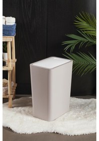 Resim Perotti 13248 Taupe White Molly 12 Litre Click Çöp Kovası Beyaz 