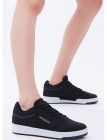 Resim Tonny Black Rahat Kalıp Poli Taban Bağcıklı Siyah Spor Ayakkabı Tb107-0 Siyah | Unisex 