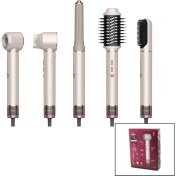 Resim Go İthalat Rose Gold Air Brush 5in1=bukle-Hacimle-Düzleştir-2-Fırça Saç Kurutma - Şekil Makinesi 1300W3-KDM.HIZ - Derece SHD-1729 (5256) 