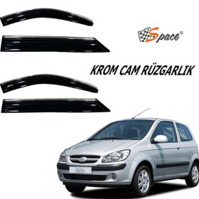 Resim Hyundai Getz Krom cam rüzgarlığı 1.2mm 2002 4'lü \u002F CARU447 