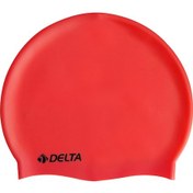 Resim Delta Silikon Bone Deluxe Yüzücü Havuz ve Deniz Bonesi Düz Renk Kırmızı Çok Renkli 