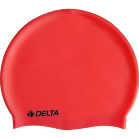 Resim Delta Silikon Bone Deluxe Yüzücü Havuz ve Deniz Bonesi Düz Renk Kırmızı Çok Renkli 