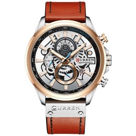 Resim Curren Erkek Saati Kuvars Hareketi Deri Kayış Zaman Ve Takvim Göstergesi Kronometre Fonksiyonu 3atm Su Geçirmez Erkek Moda Bilekliği İş Ve Günlük Yaşam İçin Titanyum 