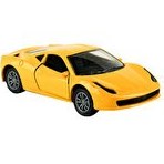 Resim Die Cast Sesli ve Işıklı Çek Bırak Sarı Spor Araba 