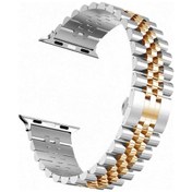 Resim Butam Bilişim Watch Ultra 49mm Kordon Uyumlu Krd-36 Metal Strap Kayış Clo- Gümüş-rosegold 
