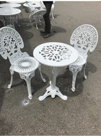 Resim Aluminyumdokumcu Osmanlı Sandalye Fiskos Döküm Masa 50 Cm 