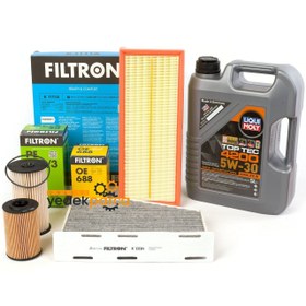 Resim Volkswagen Golf 6 1.6 Dizel Bakım Seti Filtron Marka / Liqui Moly 5w30 5 Litre Motor Yağlı 