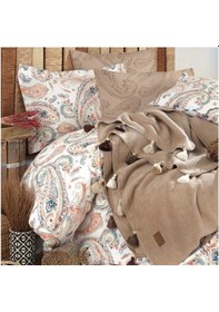 Resim İyi Geceler İstanbul Boho Chic Çift Kişilik Battaniyeli Cappucino Rengi Nevresim Takımı Cappucino 