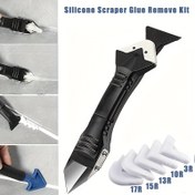 Resim 7'si 1 Arada Silikon Kazıyıcı & Mastik Sökme Aracı Seti - Mastik Bitirici, Derz Düzleştirici ve Küf Temizleme Kiti Mutfak, Banyo, Oturma Odası İçin 