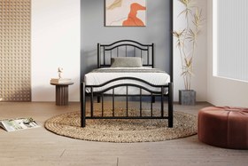 Resim Argimo Belinay Ferforje Metal Tek Kişilik Karyola - 90x200 / Siyah 