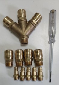 Resim Kompresörler İçin Kompresör 3 Lü Çatal Ve Uçlar 