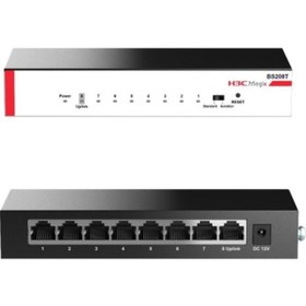 Resim H3c Magic BS208T 8 Port GigaBit 1 Port GigaBit Uplink Metal Kasa Yönetilemez Masaüstü Switch 