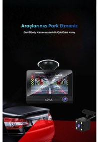 Resim 4.0 Tft Ekran 3 Lensli Araç Kamerası Geri & Gece Görüş 150 Geniş Açı Türkçe Menü 