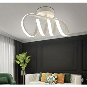 Resim Burgu Beyaz Tavana Sıfır Günışığı Led Işıklı Avize Beyaz 