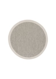 Resim Sisalux 3087 Gri Beyaz Yuvarlak Sisal Dokuma Jüt Kilim Hav Toz Vermez Mutfak Oturma Odası Halısı Gri - Beyaz 