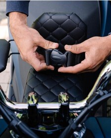 Resim HONDA PCX Motosiklet Çocuk Koltuğu, Deri, Kollu, 4-8 Yaş Arası, Emniyet Kemerli 
