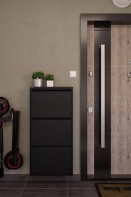 Resim Ceha 3'lü Metal Ayakkabılık - Siyah 