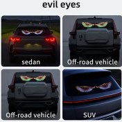 Resim 2 adet Şeytan Gözü Araba LED Işıkları - USB Güçlü Kablosuz Atmosfer Işıkları 11 Mod, 1 Sabit +10 Parlaklık, Serin Araç Gösteri Işıkları Arabalar, Kamyonlar, SUV'lar, Kamyonlar Dekoratif Işıklar, Şık Işık Tasarımı, Yüksek Kaliteli Aydınlatma 