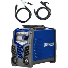 Resim Graizer Alman Gra 200 Amper Profesyonel Dijital Göstergeli Inverter Kaynak Makinesi Lacivert 
