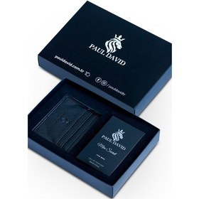 Resim Hediyelik Set Özel Erkek Edp Parfüm Ve Siyah Deri Kartlık- Elma, Sandal, Tarçın Notaları, E-128-1 Amber 