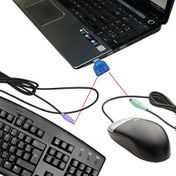 Resim USB to PS\u002F2 klavye mouse Dönüştürücü Adaptör 