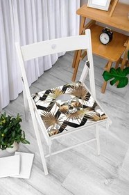Resim RealHomes Kurukafa Desenli Geometrik Fermuarlı Sandalye Minderi 