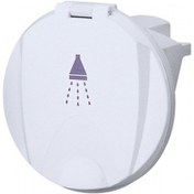 Resim Su Geçirmez Kapaklı Duş Yuvası, Yuvarlak 