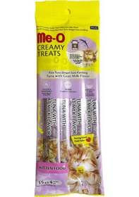 Resim Me-O Creamy Kitten Ton Balıklı ve Keçi Sütlü Yavru Kedi Ödülü 4 x 15 G 