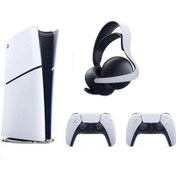 Resim Sony Playstation 5 Slim Digital 1 TB YD + 2 Kol + Pulse Elite Kulaklık 