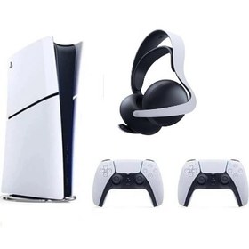 Resim Sony Playstation 5 Slim Digital 1 TB YD + 2 Kol + Pulse Elite Kulaklık 