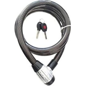 Resim Motosiklet Kilidi Çelik Güçlendirilmiş Halat Zincir Kilit 22x200 2 Metre Siyah 