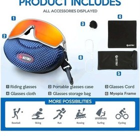 Resim Motion003 Sarı Bej Fotoğrafik Bikromik Bisiklet Gözlükleri Yumuşak Burun Pedli Hafif Çerçeve Erkek Kadın Dış Mekan Sürüş Rüzgar Geçirmez Spor Gözlük Sarı-bej 