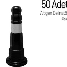 Resim İleri Trafik 50'li Altıgen Delinatör Seti, Esnek Duba 